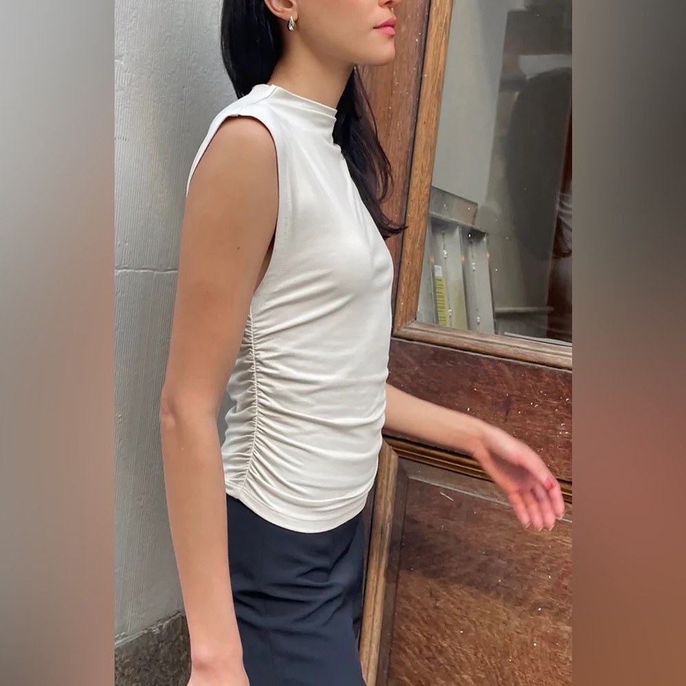 OAK + FORT | NWT mockneck sleeveless top | size xl